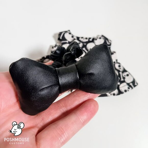 Labubu Halloween Skeleton Print Dress with Faux Leather Bow Outfit - Picture 4 of 7